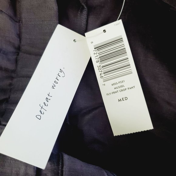Eileen Fisher Mussel Fly-Frnt Crop Pant Sz M - Picture 9 of 10
